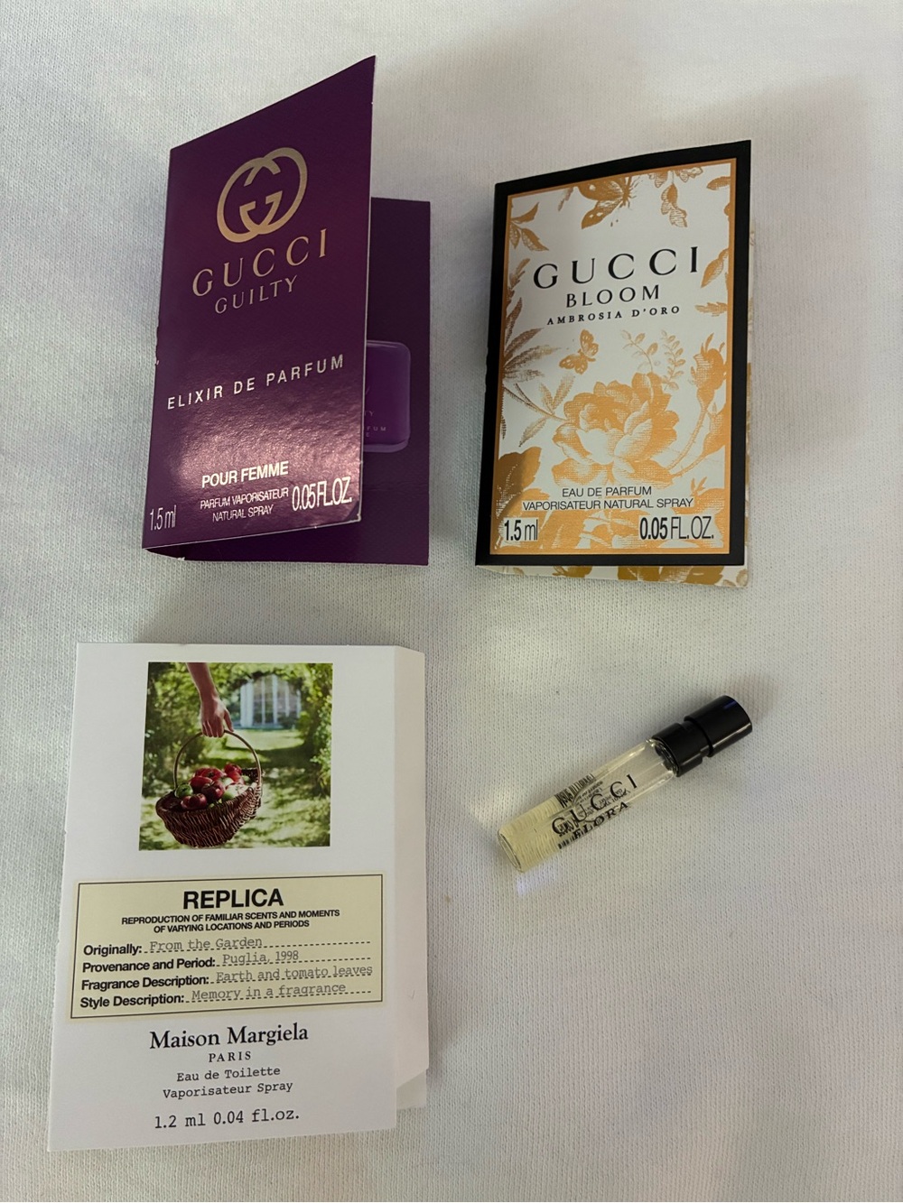 NIP 4 Pk Gucci & Maison Margiela Fragrance Samples